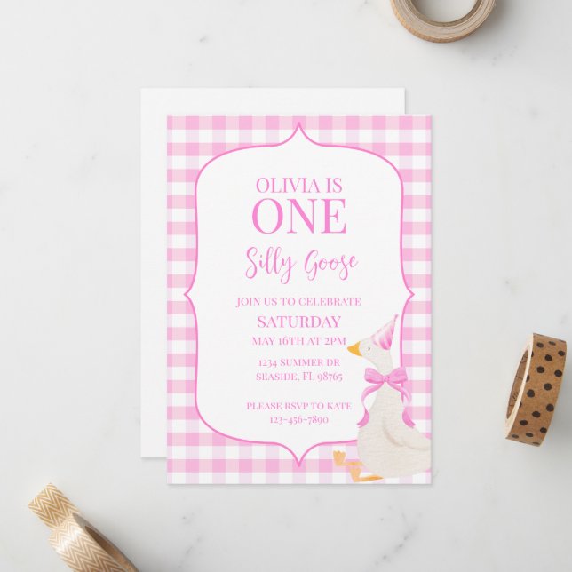 Invitation pour le premier anniversaire de One Sil (Devant/Arrière en situation)