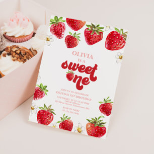 Invitation pour le premier anniversaire de Strawbe