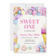 Invitation pour le premier anniversaire de Sweet O