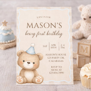 Invitation pour le premier anniversaire de Teddy B