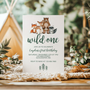 Invitation pour le premier anniversaire de Wild On