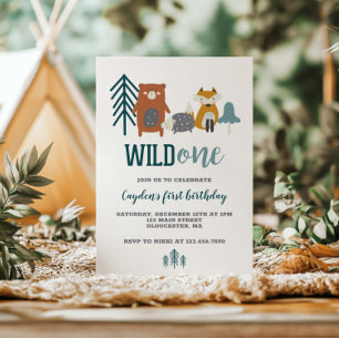 Invitation pour le premier anniversaire de Wild On