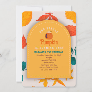Invitation pour le premier anniversaire du bébé d'