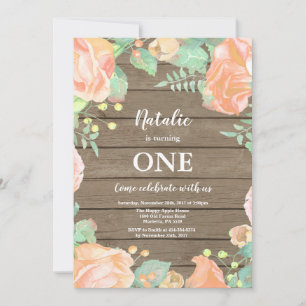 Invitation pour le premier anniversaire d'une fill