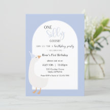 Invitation pour le premier anniversaire d'une oie 