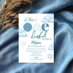 Invitation pour le premier anniversaire : Monde Me