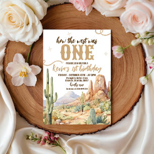 Invitation pour le premier anniversaire western