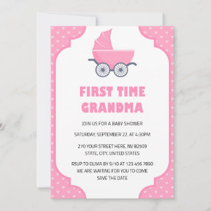 Invitation pour le premier Baby shower de grand-mè