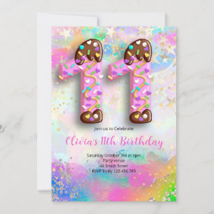 Invitation pour les 11 ans des filles
