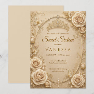 Invitation pour les 16 ans de la princesse papillo