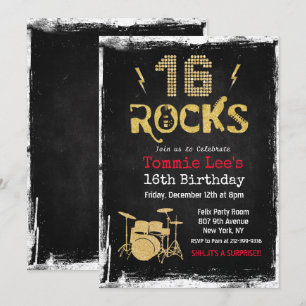Invitation pour les 16 ans Rockstar Guitar