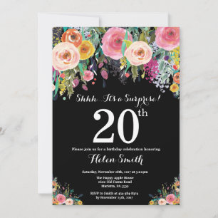 Invitation pour les 20 ans Floral Surprise