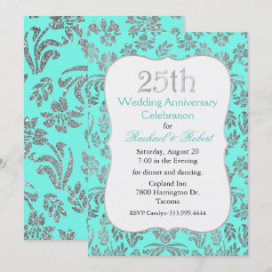 Invitation pour les 25 ans d'anniversaire Cyan et 