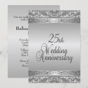 Invitation pour les 25 ans de mariage
