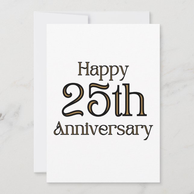 Invitation pour les 25 ans de mariage (Devant)