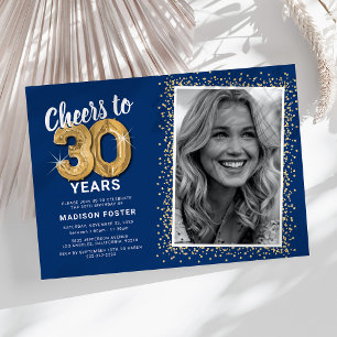 Invitation pour les 30 ans Blue Gold Photo