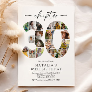 Invitation pour les 30 ans chapitre 30 avec photo