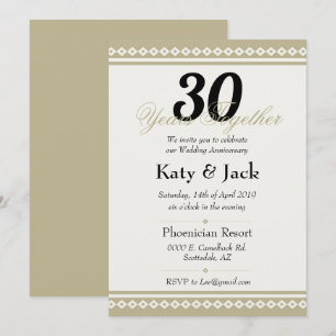 Invitation pour les 30 ans de mariage