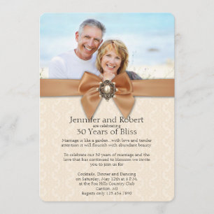 Invitation pour les 30 ans de mariage de Peach Pea
