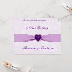 Invitation pour les 33 ans de mariage de style Dam