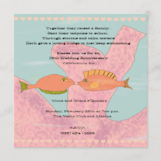 Invitation pour les 35 ans de mariage de Coral & K