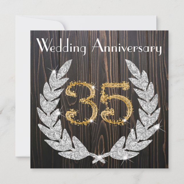Invitation pour les 35 ans de mariage Diamant Laur (Devant)