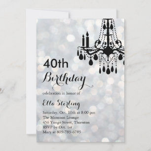 Invitation pour les 40 ans au Salon de Bal Argenté
