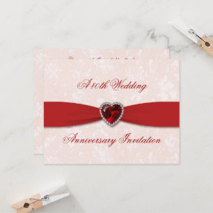 Invitation pour les 40 ans de mariage en damas dou