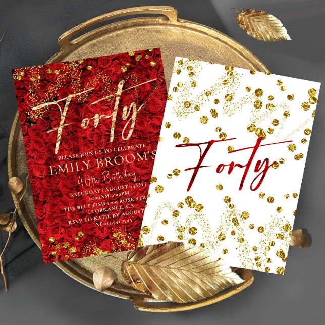 Invitation pour les 40 ans Turkish Roses (Créateur téléchargé)