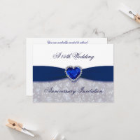 Invitation pour les 45 ans de mariage damassé