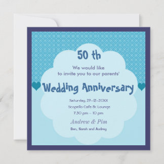 Invitation pour les 50 ans d'anniversaire de maria