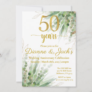 Invitation pour les 50 ans de mariage 