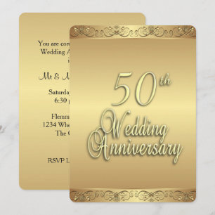 Invitation pour les 50 ans de mariage