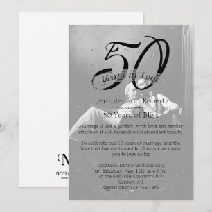 Invitation pour les 50 ans de mariage en photos