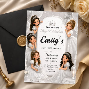 Invitation pour les 50 ans d'une princesse royale