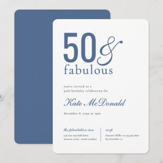 Invitation pour les 50 ans Fabulueux