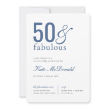 Invitation pour les 50 ans Fabulueux