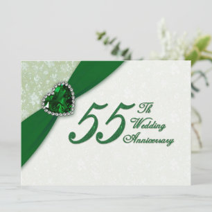 Invitation pour les 55 ans de mariage - Damask
