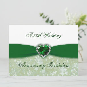Invitation pour les 55 ans de mariage - Damask
