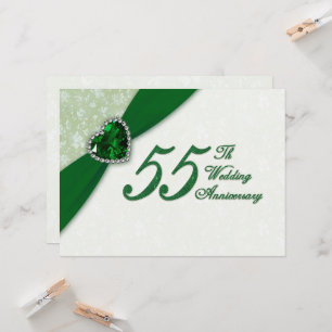 Invitation pour les 55 ans de mariage - Damask
