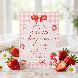 Invitation pour les 5 ans de Bow Berry Sweet Girl