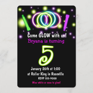 Invitation pour les 5 ans de GLOW Lights