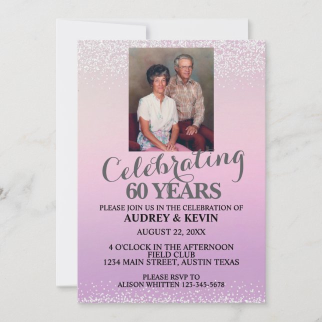 Invitation pour les 60 ans (Devant)