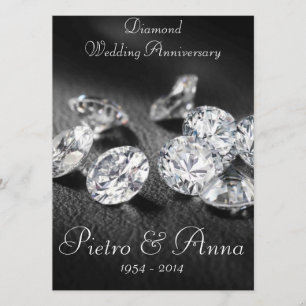 Invitation pour les 60 ans de mariage de diamant