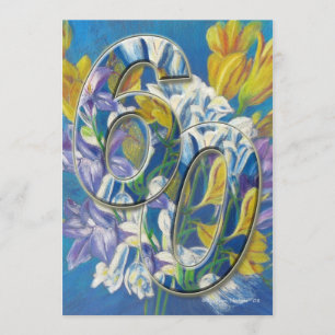 Invitation pour les 60 ans de mariage Freesias