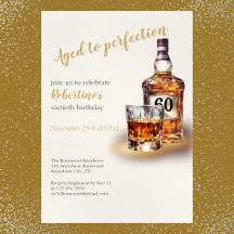 Invitation pour les 60 ans : Whisky Vieilli à la P