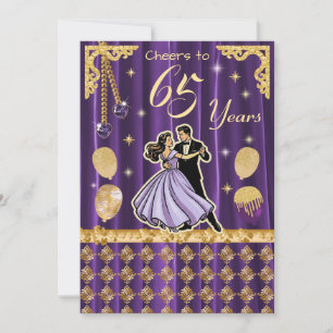 Invitation pour les 65 ans avec des couples de dan