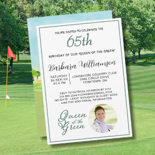 Invitation pour les 65 ans avec photo sur le thème
