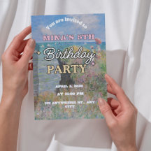 Invitation pour les 6 ans de Butterfly filles