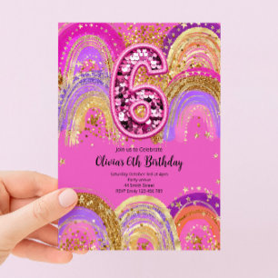 Invitation pour les 6 ans des filles